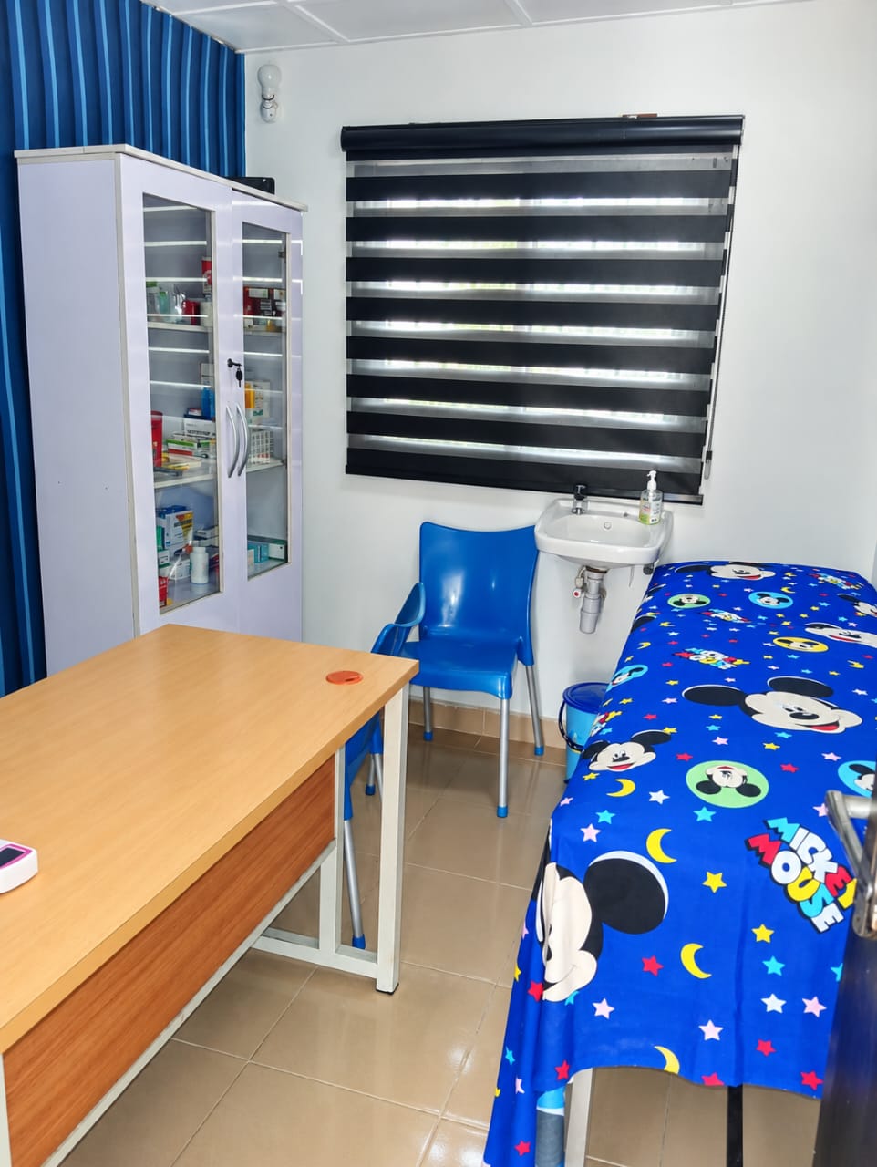 Prepared pediatric treatment room at St. Mathias Health Services